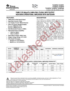 TLV2471IDBVT datasheet  